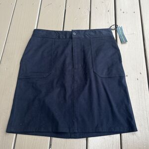 RALPH LAUREN Women's Skirt Green Label Cotton Blend Stretchable Black Size 12